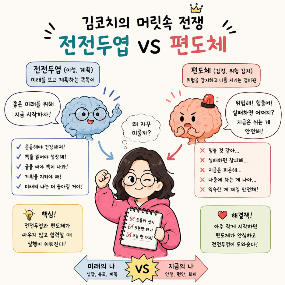 미루는 습관 고치는 법, 의지가 아니라 뇌과학이었다