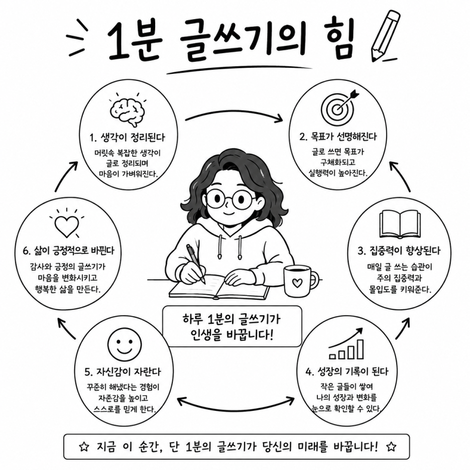 1분 글쓰기의 힘, 나는 글 못 쓰는 사람이 아니었다